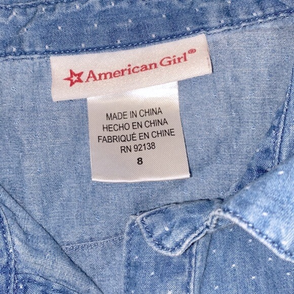 American girl denim ruffle tunic/dress size 8 - Picture 7 of 15